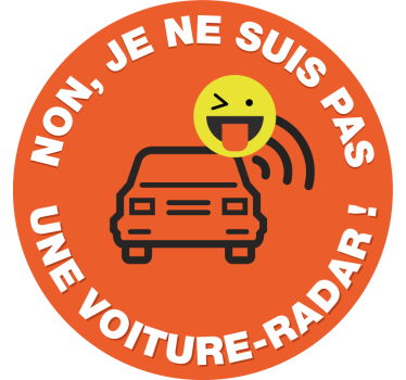 Autocollant anti radar je ne suis pas une voiture radar - TenStickers