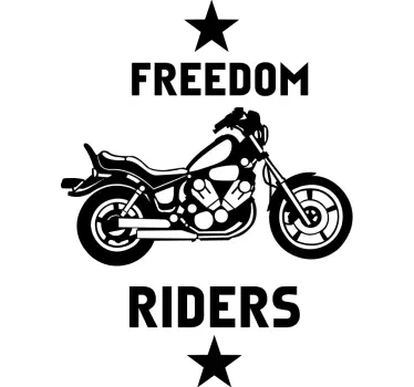 Sticker moto freedom riders - TenStickers