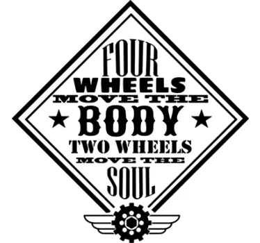Sticker four wheels - TenStickers