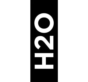 Sticker paroi de douche salle de bain H2O - TenStickers