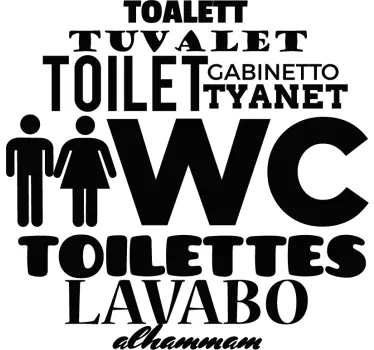 Sticker WC porte langues - TenStickers