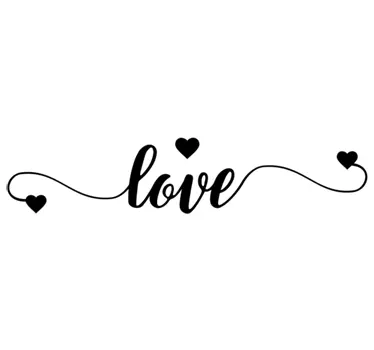 Sticker love trois cœurs - TenStickers