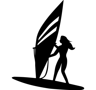 Sticker surf fille de voile - TenStickers