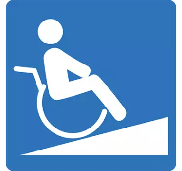 Autocollant voiture signalétique rampe handicapé - TenStickers