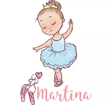 Sticker enfant danseuse prénom - TenStickers