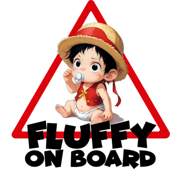 Autocollant bébé à bord personnage d'anime personnalisé - TenStickers