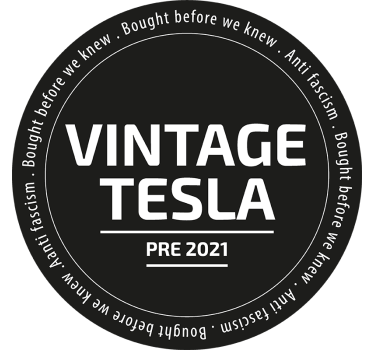Sticker voiture tesla vintage - TenStickers