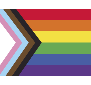 Sticker voiture drapeau de progrès lgbtq - TenStickers