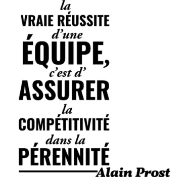 Sticker bureau Alain Prost réussite équipe - TenStickers
