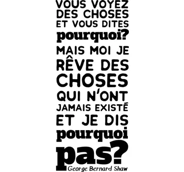 Sticker Citation Bernard Shaw - TenStickers