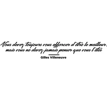 Sticker citation Gilles Villeneuve - TenStickers