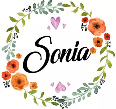 Sticker personnalisé floral cercle - TenStickers