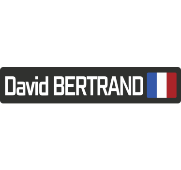 Sticker vélo drapeau français simple avec nom - TenStickers