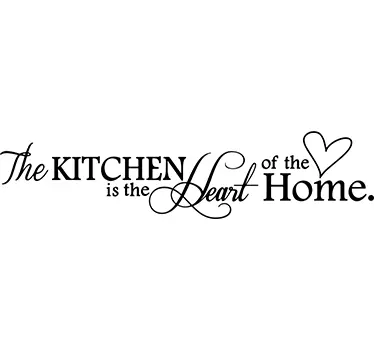 Sticker texte kitchen heart of the home - TenStickers
