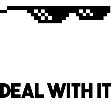 Sticker pc portable deal with it - TenStickers