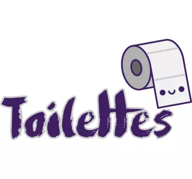 Sticker WC porte toilette - TenStickers