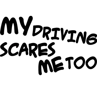 Autocollant voiture texte amusant - TenStickers