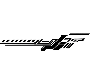 Sticker voiture rayures noires tribales - TenStickers