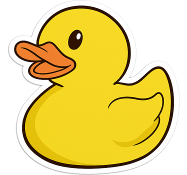 Sticker samsung canard en caoutchouc - TenStickers