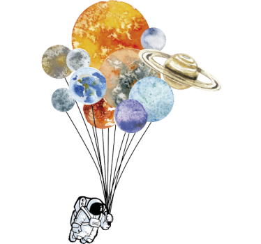 Sticker espace et planètes - TenStickers