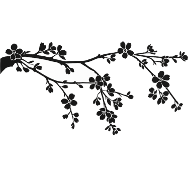 Sticker salon branche d'arbre noire - TenStickers