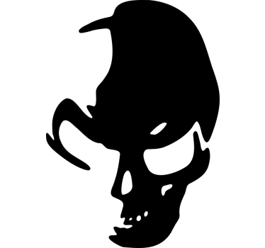Sticker voiture crâne à moitié mort - TenStickers
