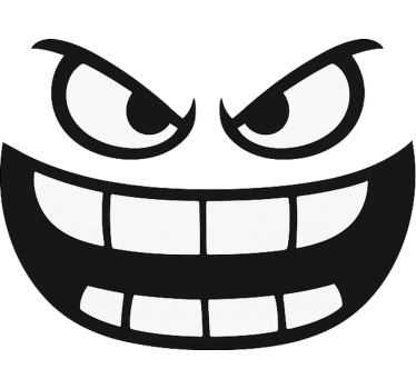 Sticker voiture visage de monstre pour rétroviseur - TenStickers