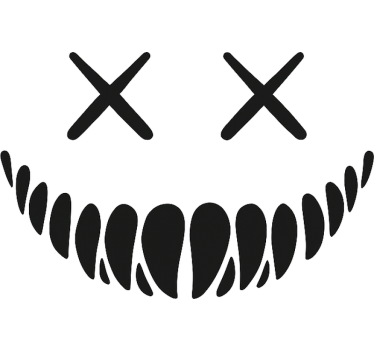 Sticker voiture sourire avec des yeux joyeux - TenStickers