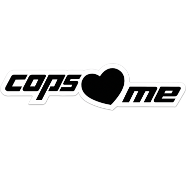 Sticker voiture j'aime les flics - TenStickers