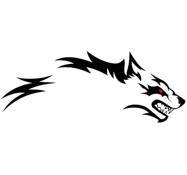 Sticker voiture loup féroce sur le côté - TenStickers