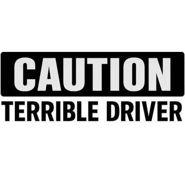 Sticker voiture avertir conducteur dangereux - TenStickers