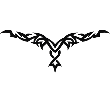 Sticker voiture capot tribal monochrome - TenStickers