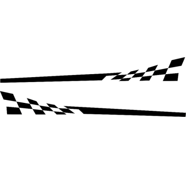 Sticker voiture bandes latérales de course - TenStickers