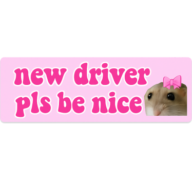 Sticker voiture nouveau conducteur soyez sympa - TenStickers