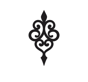 Sticker miroir bordure à motifs damassés - TenStickers