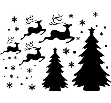 Sticker vitrine hiver - TenStickers