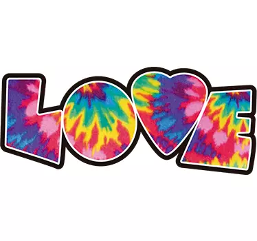 Sticker amour mot "Love" coloré - TenStickers