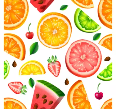 Sticker Maison Dessin Fruits - TenStickers