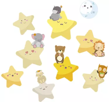 Stickers Chambre Bébé étoiles - TenStickers