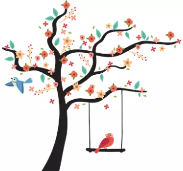 Sticker Chambre Enfant Arbre au Printemps - TenStickers