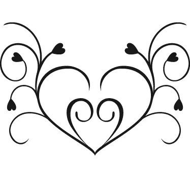 Sticker coeur tribal - TenStickers
