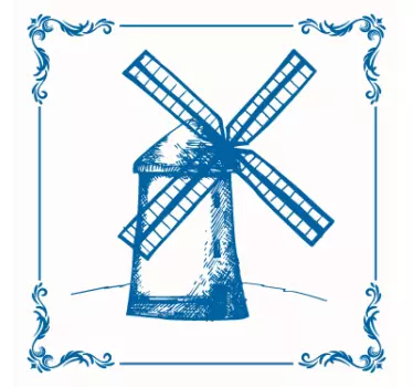 Transfert de carreaux de moulin néerlandais - TenStickers