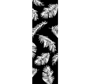Sticker paroi de douche feuilles tropicales - TenStickers