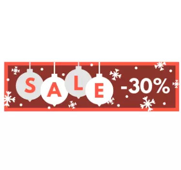 Sticker affiche soldes hiver - TenStickers