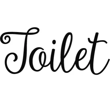 Sticker WC pour porte toilettes - TenStickers