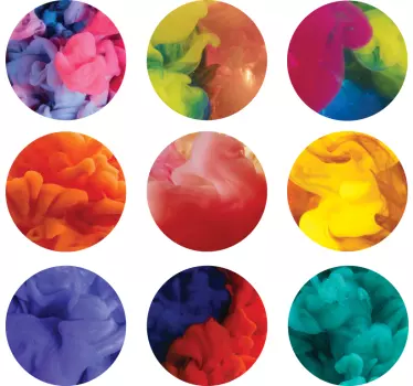 Stickers ronds vapeur couleur - TenStickers