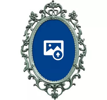 Sticker mural miroir vintage personnalisé - TenStickers