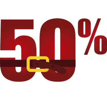 Sticker vitrine Père Noël soldes - TenStickers
