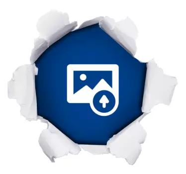 Sticker trompe l'œil papier troué 3D personnalisable - TenStickers