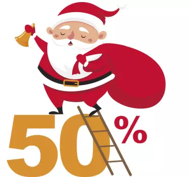 Sticker affiche Père Noël soldes - TenStickers
